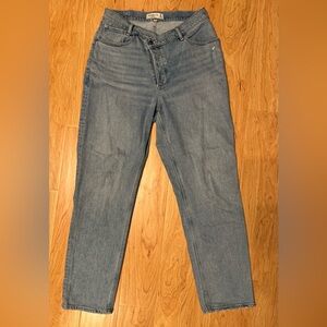 Abercrombie & Fitch Curve Love High Rise Dad Jeans
